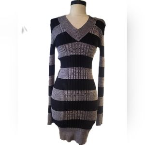 Planet Gold v neck sweater dress